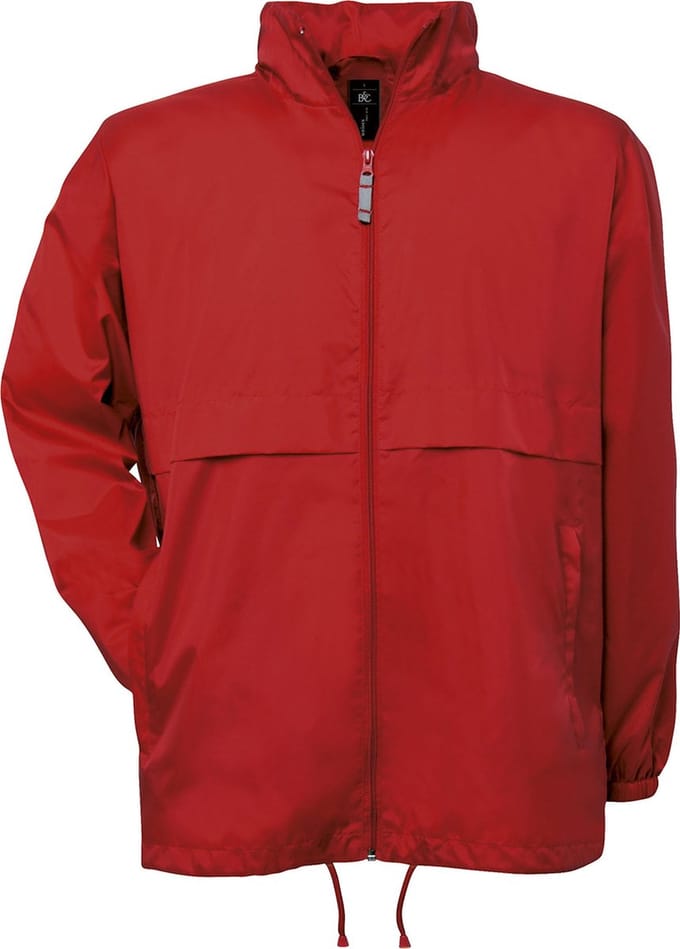 Windjas 'Air Men Windbreaker' B&C Collectie maat S Rood