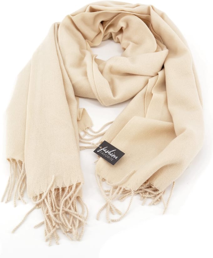 Flore Sjaal - Beige | 190 x 70 cm | Herfst/Winter | Polyester | Fashion Favorite