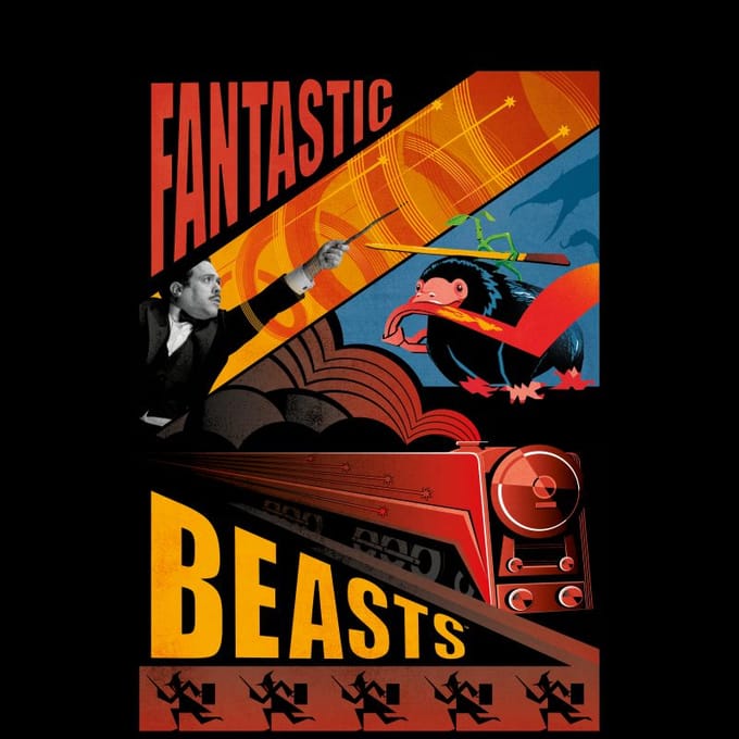 Fantastic Beasts Photographic Unisex T-Shirt - Black - L