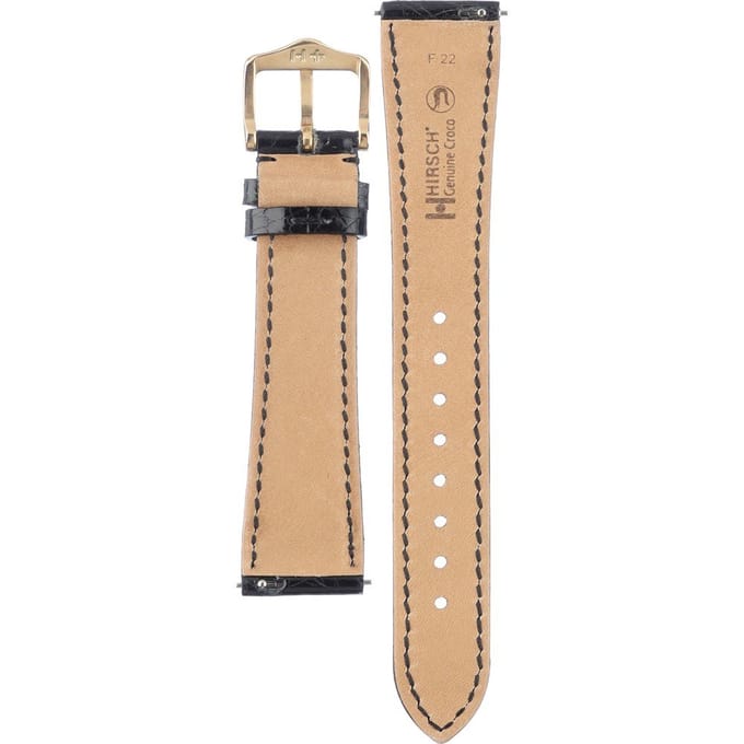 Hirsch 18900850-1-18 Genuine Croco Horlogeband