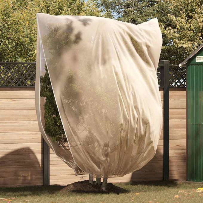 vidaXL Vorstbescherming Plantenfleece Covers Beige 2,4 x 2 m