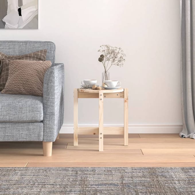 vidaXL - Salontafel - Ø - 42,5x45 - cm - massief - grenenhout
