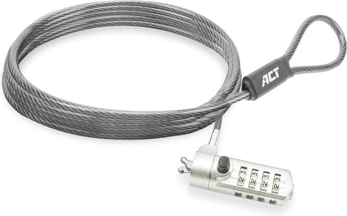 ACT Laptopslot | Wedge Securitu Lock | Cijferslot | 2 meter | AC9035