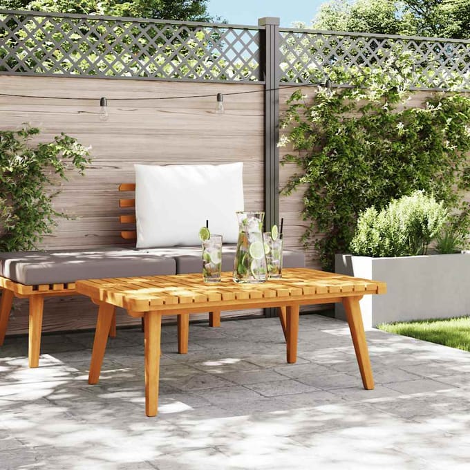 vidaXL - Tuintafel - 90x55x35 - cm - massief - acaciahout
