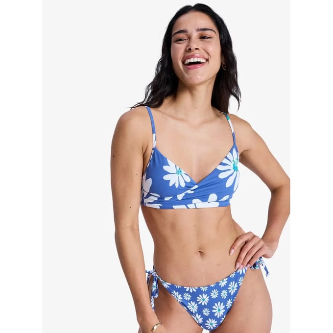 Roxy Essentials Pt Wrap Bralette Bikinitop Blauw S Vrouw