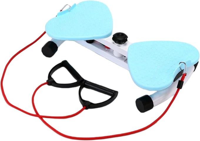 Buikspier Plank - Tailletrainer Twist - Thuistraining - Veilig Antislip Ontwerp - 47 x 27 cm - Blauw