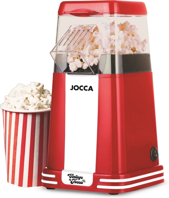 Jocca Popcornmachine - Popcornmaker - Retro Popcorn Machine - Popcorn - Rood / Wit - 5617