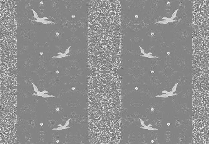 Fotobehang Modern Pattern Birds | DEUR - 211cm x 90cm | 130g/m2 Vlies