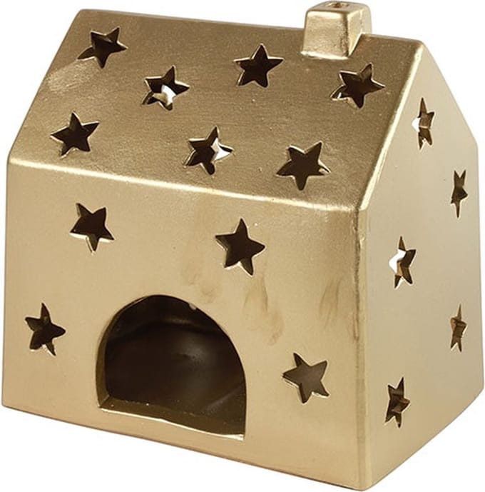 Theelichth huis Jule L goud