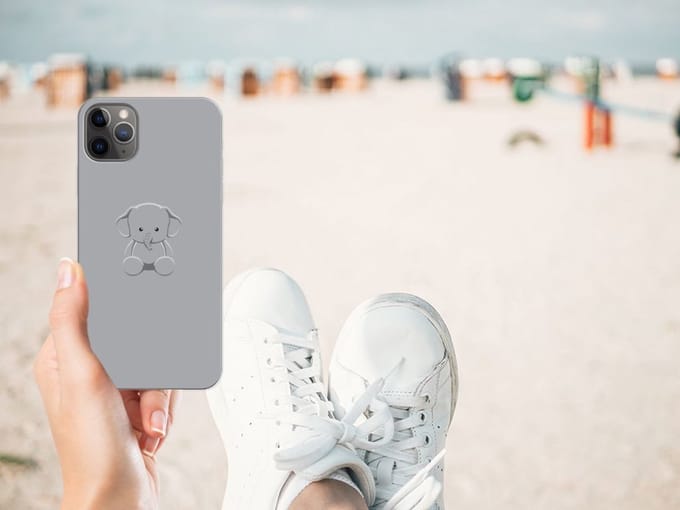 Apple iPhone 11 Pro Max Telefoonhoesje met Naam Grijs Baby Olifant