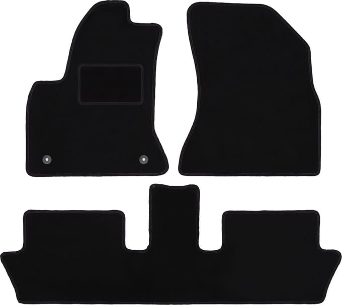 Zwarte veloursmatten voor: Citroen C4 Picasso I minivan (2006-2013)