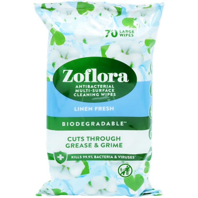 Zoflora AntibacteriÃ«le Multi Surface Linnen Frisse Reinigingsdoekjes - 70 stuks