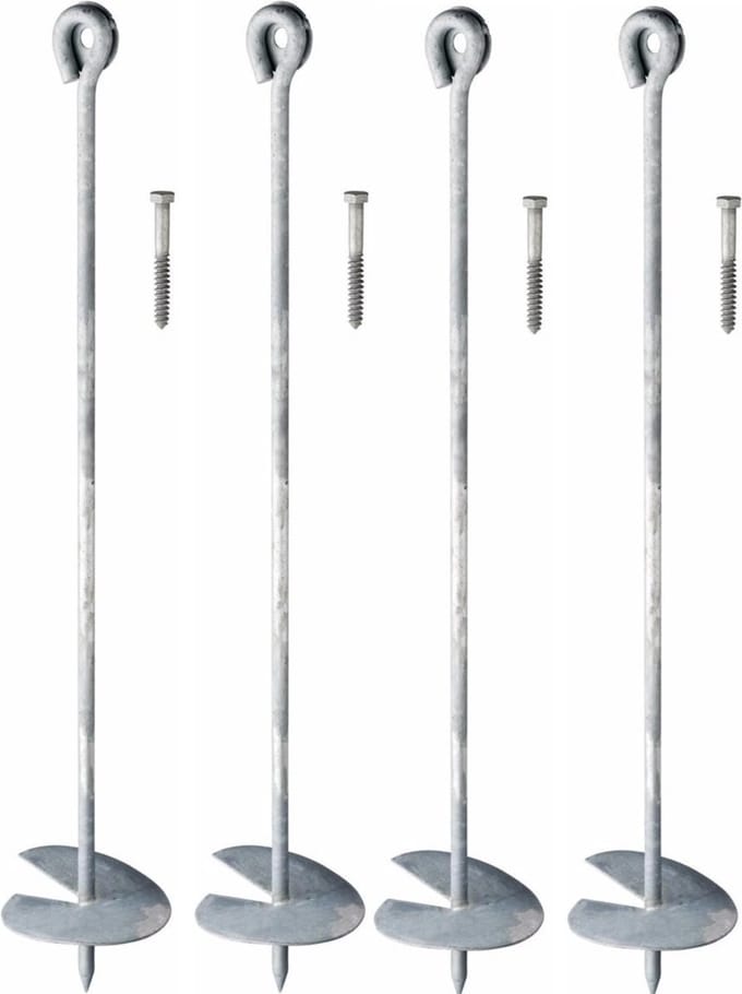 SwingKing Grondankers set van 4 - Schommel en speeltoestel verankering - 500 mm