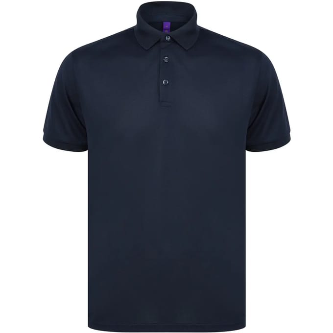 Henbury Herenpolo in gerecycleerd polyester H465 - Navy - 3XL