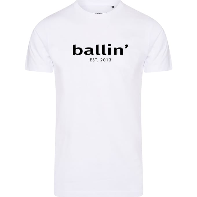 Ballin Est. 2013 - Heren Tee SS Tapered Fit Shirt - Wit - Maat S