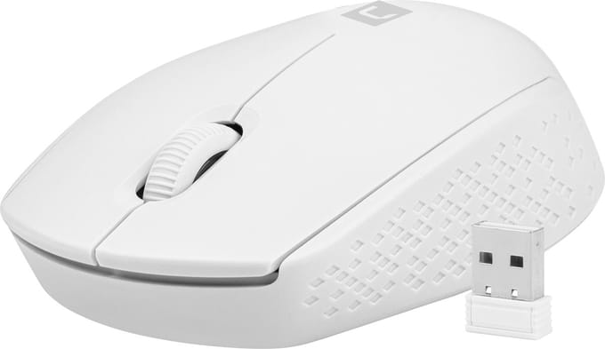 Natec STORK - mouse - 2.4 GHz - white - Muis - Optisch - 3 knoppen - Wit