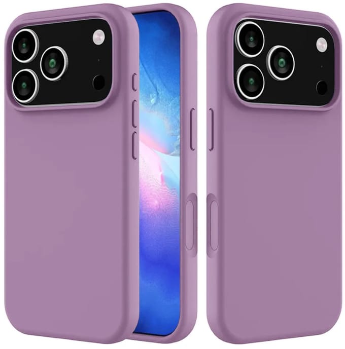 MobyDefend Hoesje - Geschikt voor iPhone 17 Pro - Matte Siliconen Backcover - Paars