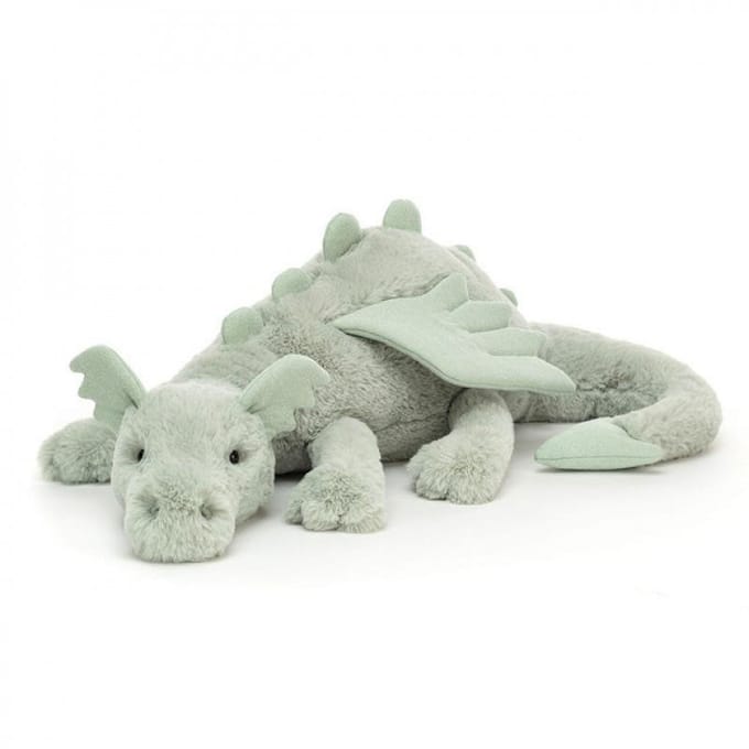 Internet celebrity sky dragon pop grappig jely pluche speelgoed regenboog sneeuw draak pop groot kussen cadeau 30cm（0.1kg） white