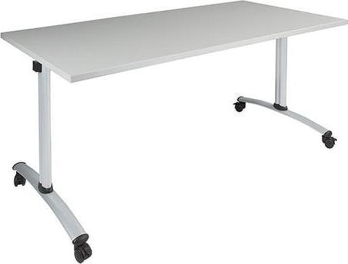 Verrijdbare klaptafel Perudo breed 180CM diep 80CM bladkleur Wit framekleur Wit (RAL9010)