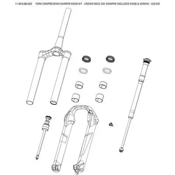 Compressiewiel kit Rockshox Crown Race Day Damper Sid/Sid Sl2021