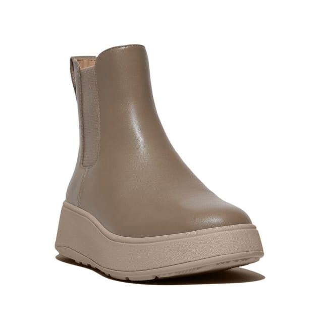 FitFlop FitFlop F-Mode Leather Flatform Chelsea Boots GRIJS - Maat 42