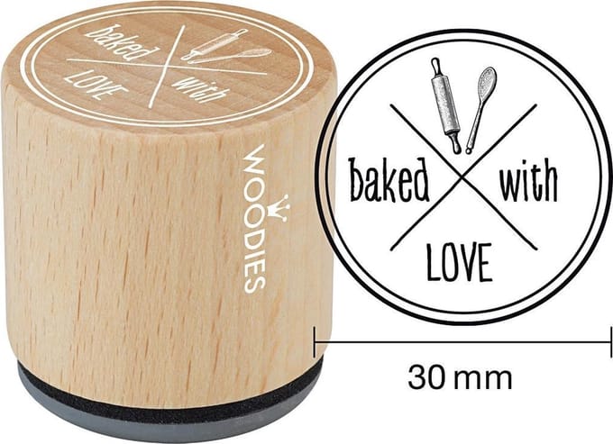 Baked with Love Rubber Stamp (WE5008) (DISCONTINUED)