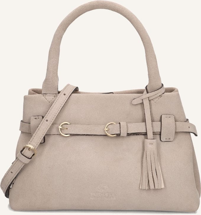 Fred De La Bretoniere Mae Mini Medium Handtas Dames - Leer - Beige