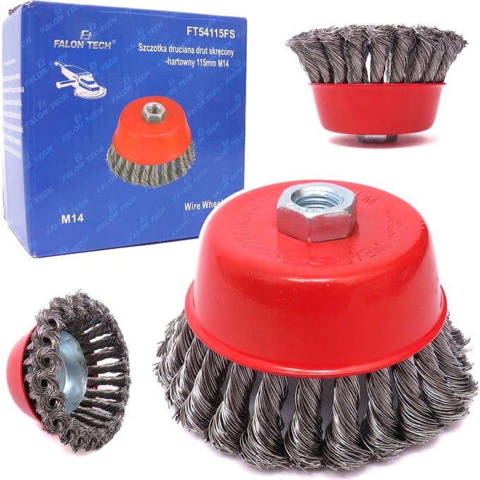 Falon-Tech Staalborstel 125mm M14 - Roest, Verf, Metaal Reinigen