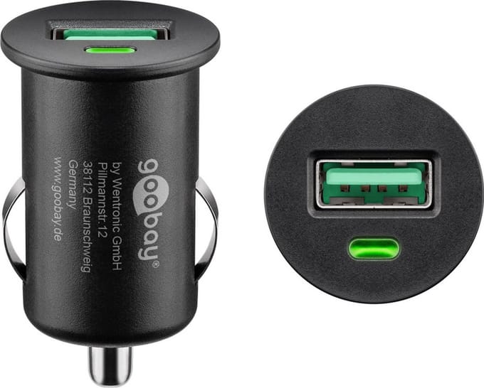 Goobay USB autolader met 1 poort - Quick Charge 3.0 - 3A / zwart