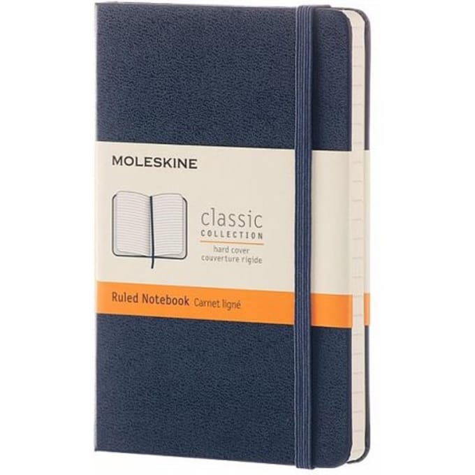 Moleskine Classic Notitieboek - Extra Large - Hardcover - Blanco - Saffier Blauw