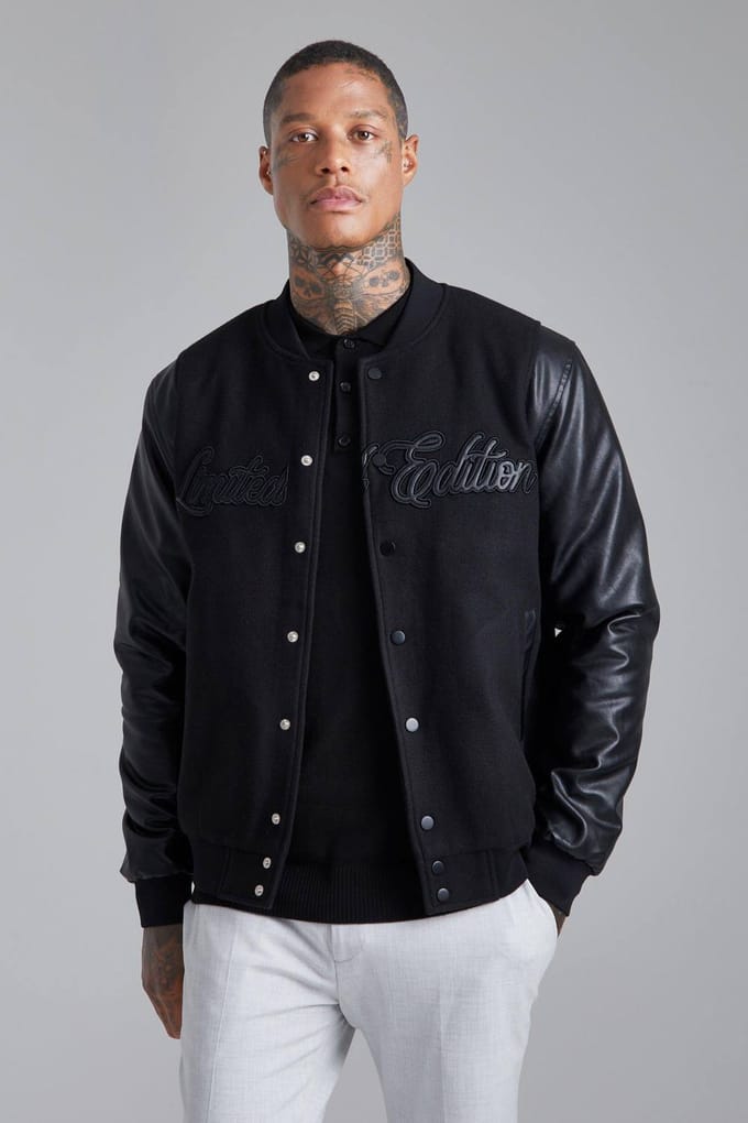 Tonal Limited Edition Melton Bomber Jacket | Black | Size Medium