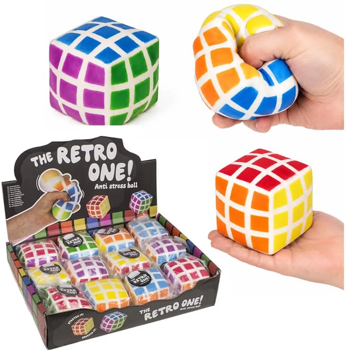 Squishy speelgoed - Puzzelkubus 6 cm - Satisfying Squeeze Stressbal en Fidget Toy