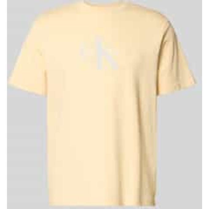 T-shirt met labelprint en ronde hals