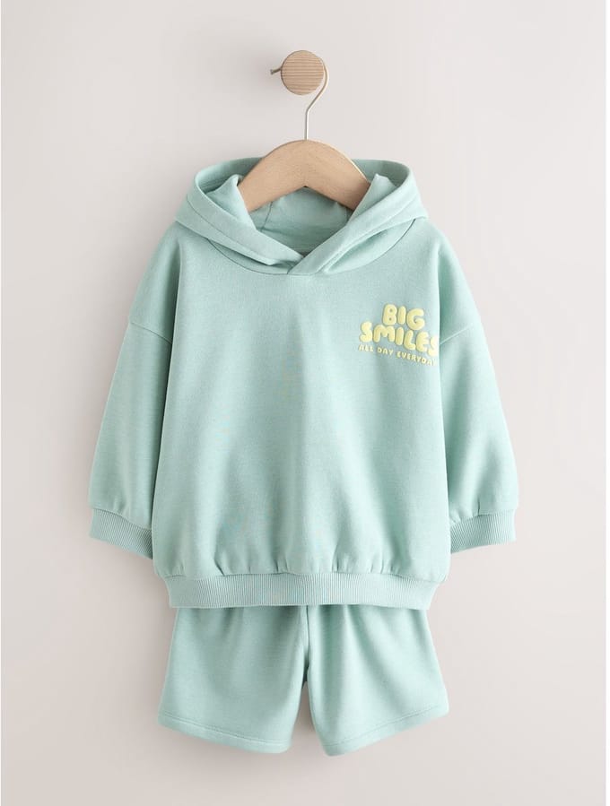 Next - Jongens - Hoodie en shorts set - Groen
