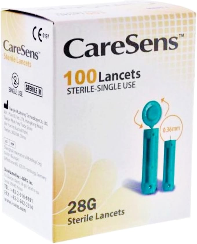CareSens lancetten 28G 100 stuks