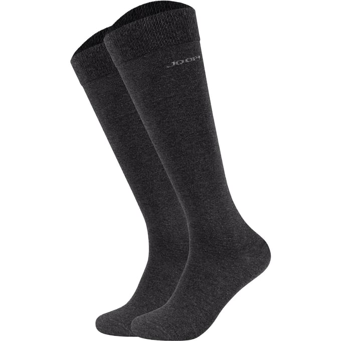 JOOP! Sokken Unisex premium essential cotton Knee High 2p Set van 2