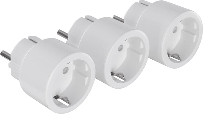 Schakelset mini 3-voudig met afstandsbediening wit -tot 40 meter bereik-