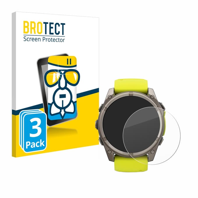 Screenprotector 3 Stuks voor Garmin Fenix 8 Solar (51 mm) Beschermglas transparant