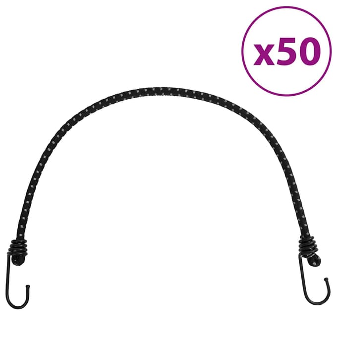 vidaXL - Spanelastieken - met - reflecterende - strips - en - haken - 50 - st - 59 - cm