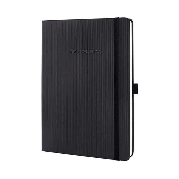 Sigel notitieboek tablet formaat Conceptum Pure zwart hardcover lijn