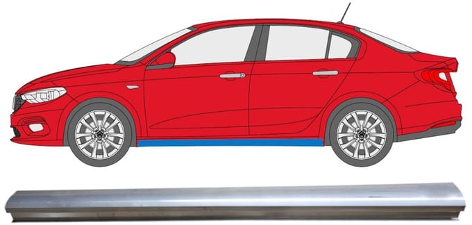 Reparatie dorpel onderste deel voor Fiat Tipo 2016- / Links