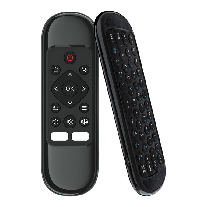 Wechip H6 Afstandsbediening 2.4G Draadloze Air Mouse Mini Toetsenbord IR-bediening Gyrosensor Slimme afstandsbediening zwart