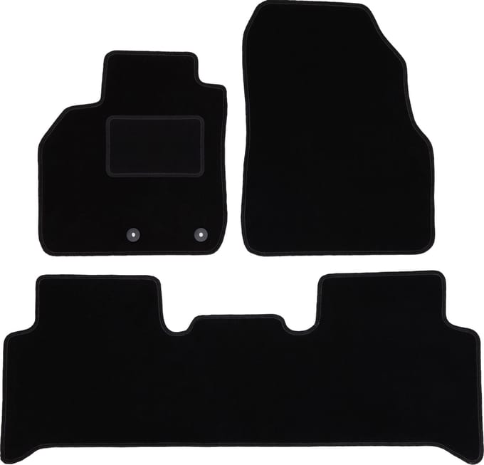 Zwarte veloursmatten voor: Renault Grand Scenic II minivan (2003-2009)