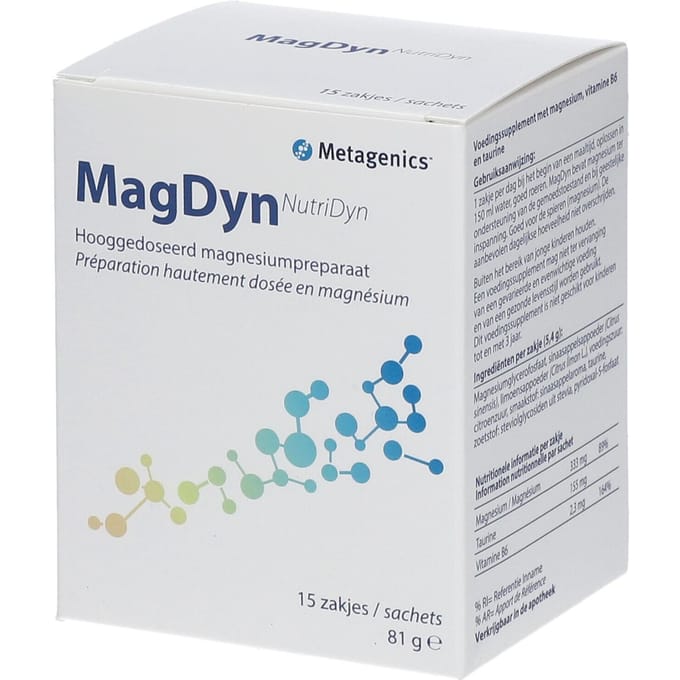 Metagenics MagDyn Magnesium + Vitamine B6 15 Zakjes