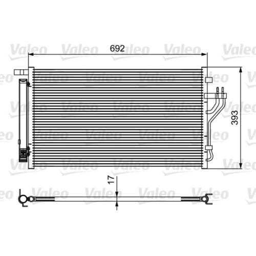 Condensator, airconditioning VALEO 814485