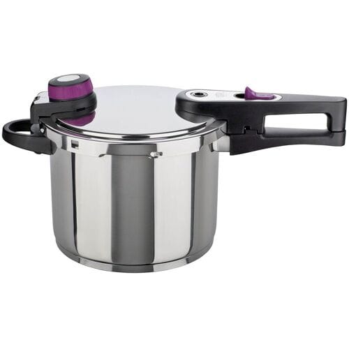 GSW Snelkookpan 6L - Afmeting 22cm - Extra stoominzet en schaalindeling