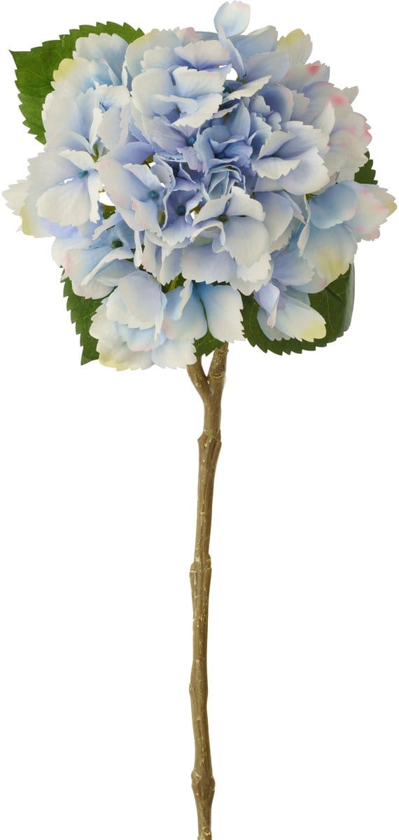 J-Line hortensia Echt Gevoel - kunststof - blauw - 4 stuks