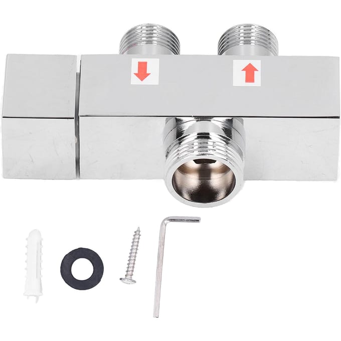 G1/2 Messing Omstelkraan Douchearm Omsteller T-stuk Connector Kraan Omstelkraan voor Badkamer white