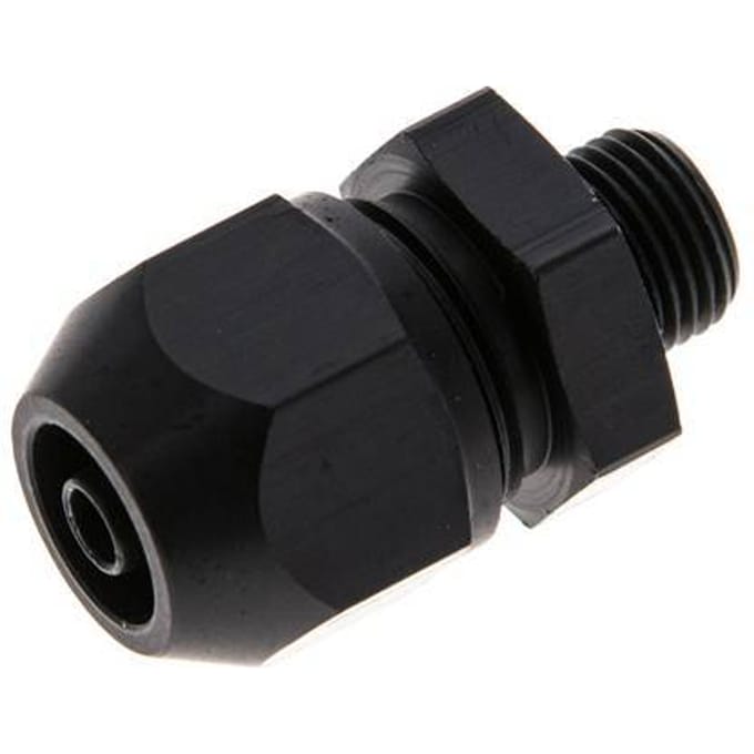 7x4mm & G1/8'' Aluminium Rechte Knelfitting Buitendraad 10bar Kunststof en Polyamide