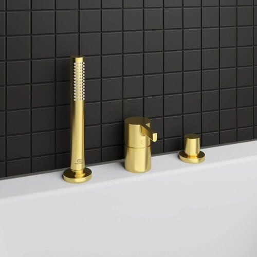 Ideal Standard 3-hole bath faucet for tub edge without spout BC788A2